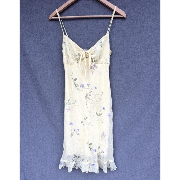 Expressions Dresses & Skirts - Vintage Dress Sz 5/6 Floral Yellow Fairy Y2K Midi Romantic Coquette